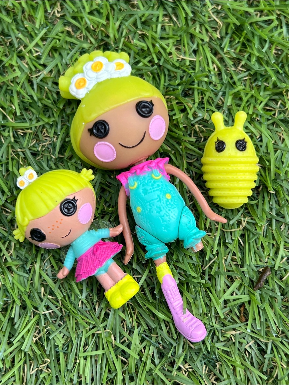 RETRO Lalaloopsy Mini Dolls Pix E. Flutters, firefly pet and sister doll *READ!*